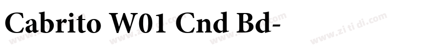 Cabrito W01 Cnd Bd字体转换 Cabrito W01 Cnd Bd字体转换